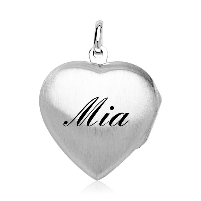 Sterling silver locket engraving hinged with chain