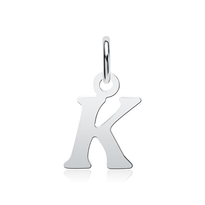 Character necklace K made of sterling silver