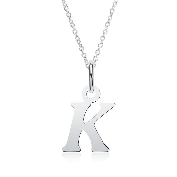 Pendant made of sterling silver letter K