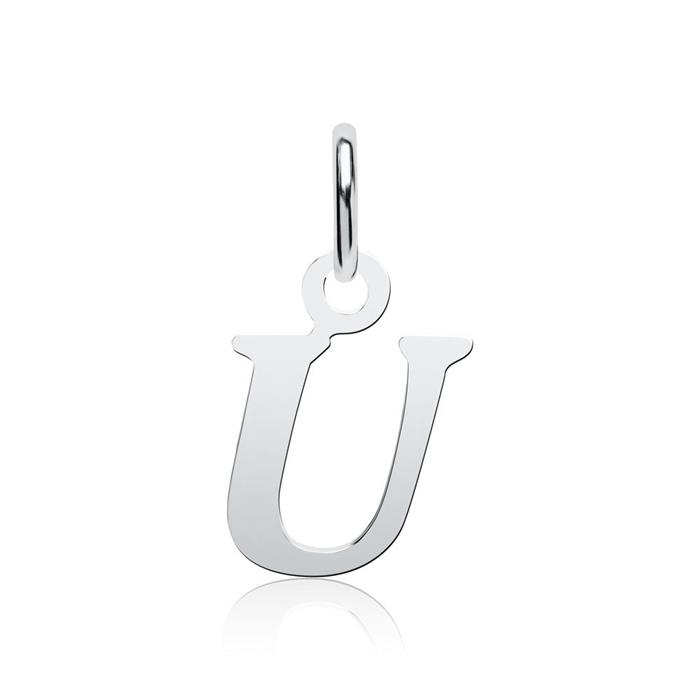 Ketting letter U in sterling zilver