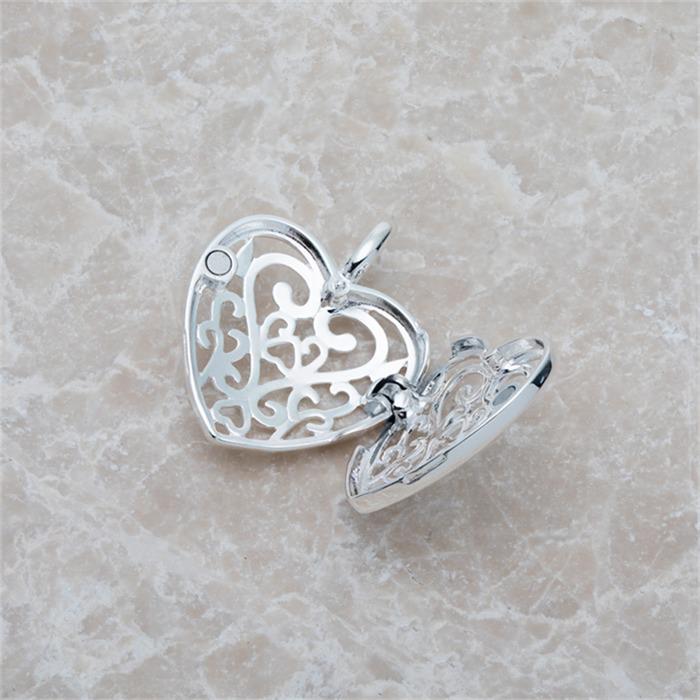 Heart locket in sterling silver