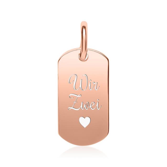 Engraving chain in sterling sterling silver rose gold plated