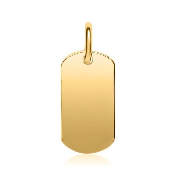 Pendant in gold-plated sterling silver, engravable