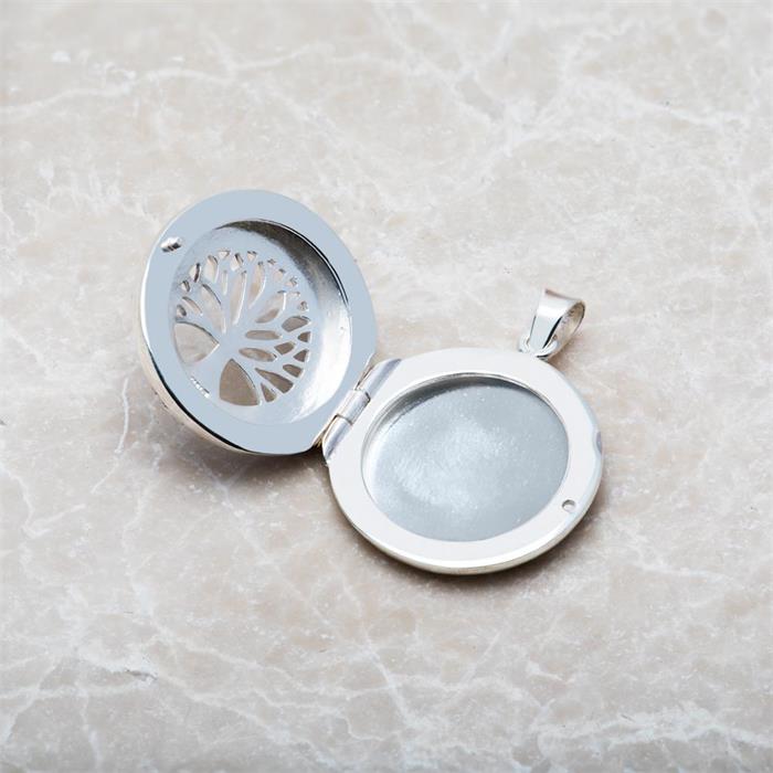 925 silver locket tree of life owl engravable