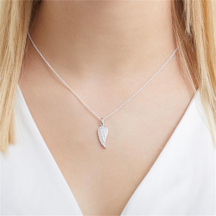 925 silver wings necklace with zirconia
