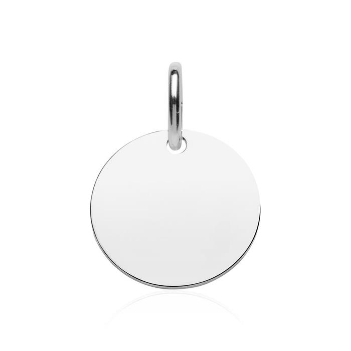 Circle pendant in sterling silver, engravable