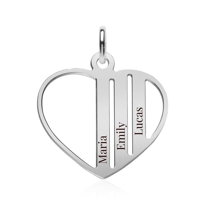 Engravable Heart Chain In Sterling Silver