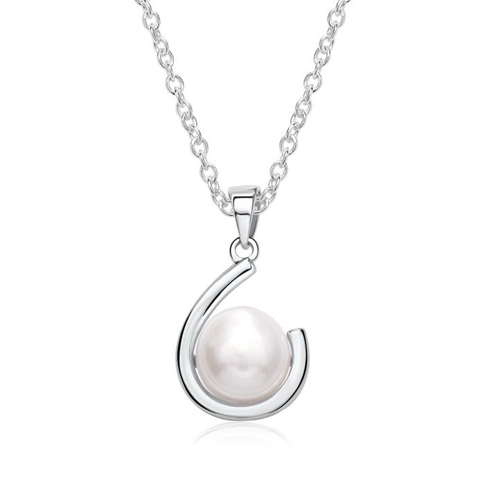 Halskette aus 925er Silber mit Perle
