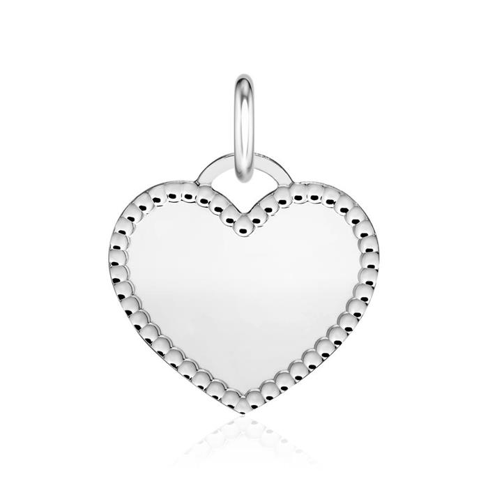 Colgante corazón de plata 925 grabable