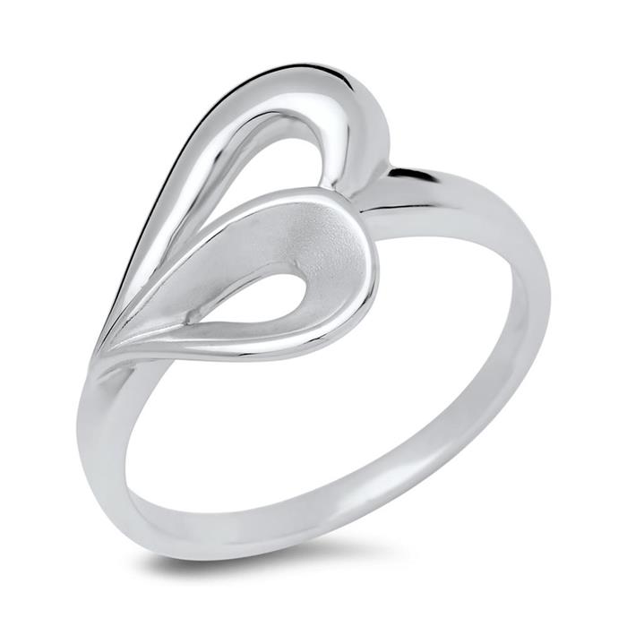 Sterling sterling silver ring with heart design