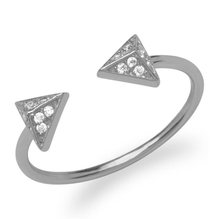 Extravagant ring pyramids sterling silver