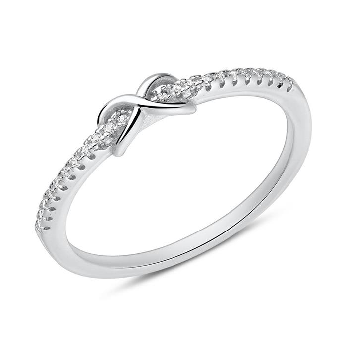 Narrow Ring Infinity Sign Sterling Silver