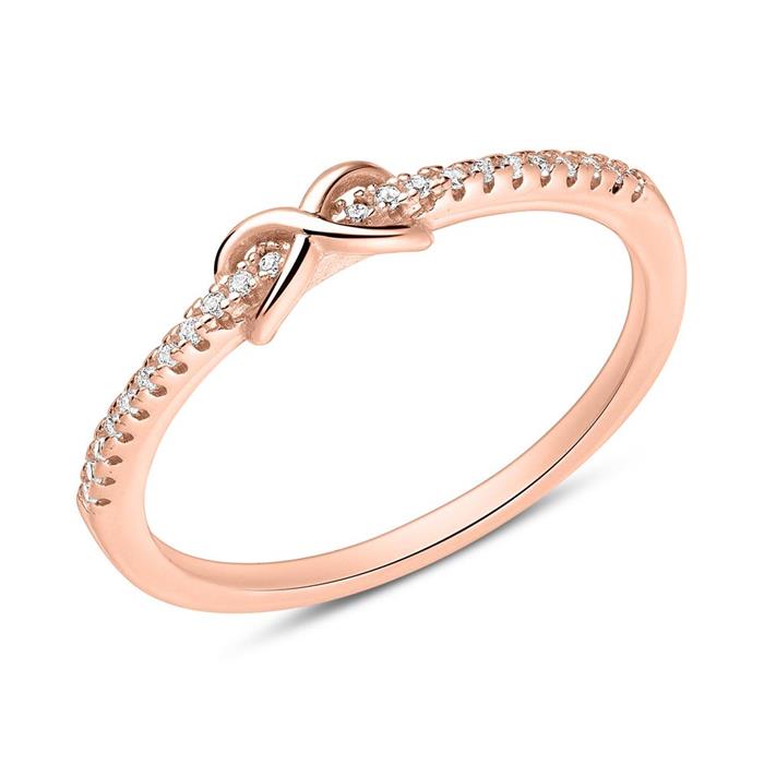 Filigraner Ring 925er Silber rosé Infinitysymbol