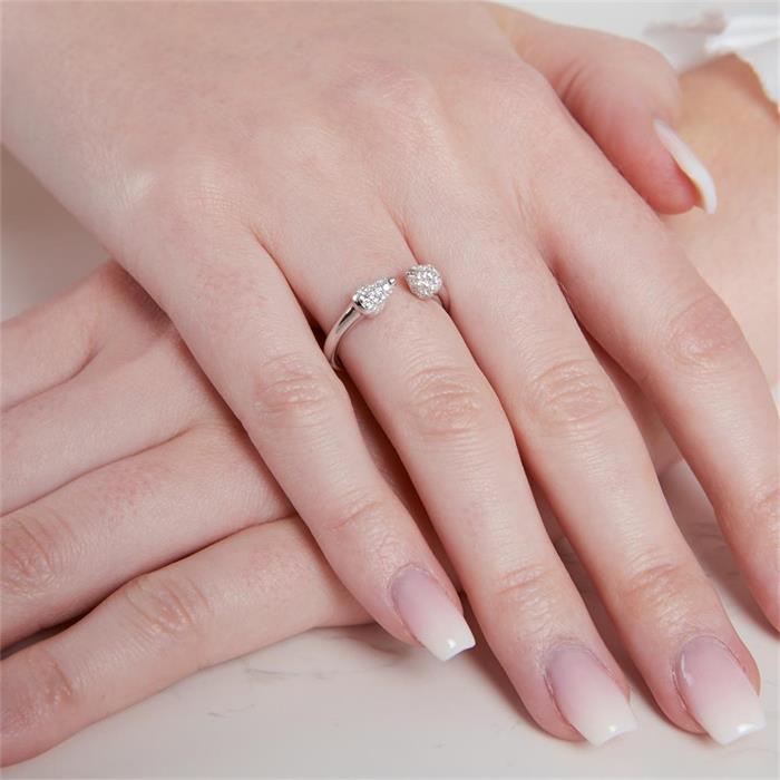 Ring kegelvormige decoratieve elementen 925 sterling