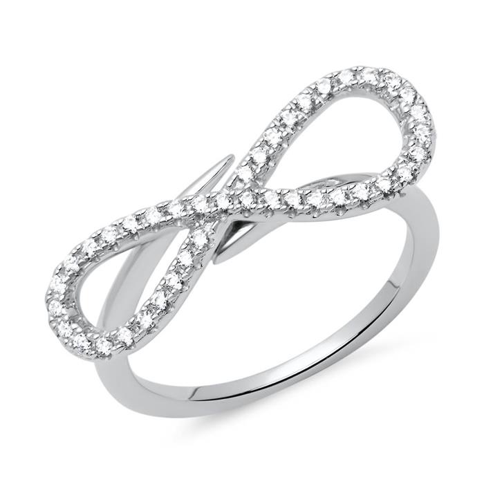 Lus-look 925 zilveren Zirkonia ring