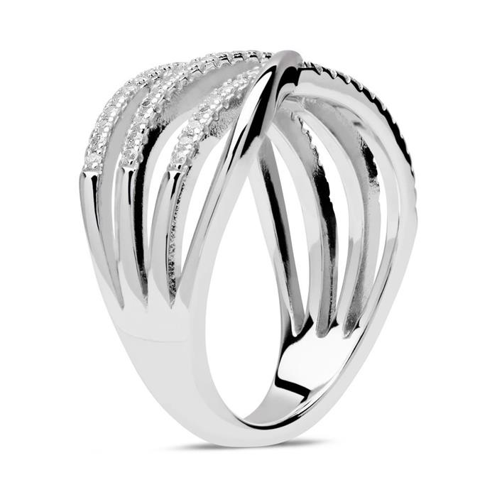 Ring sterling silver zirconia