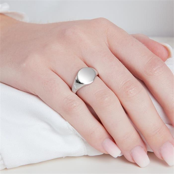 Engravable ring in sterling sterling silver