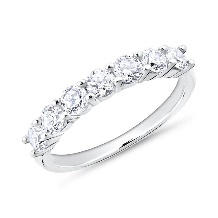 Ring for ladies in sterling silver zirconia, engravable