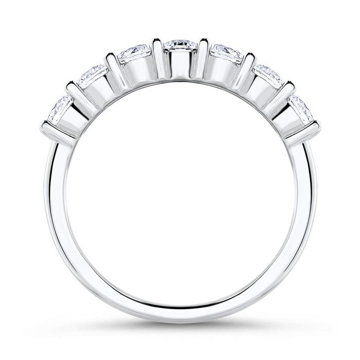 Ring for ladies in sterling silver zirconia, engravable
