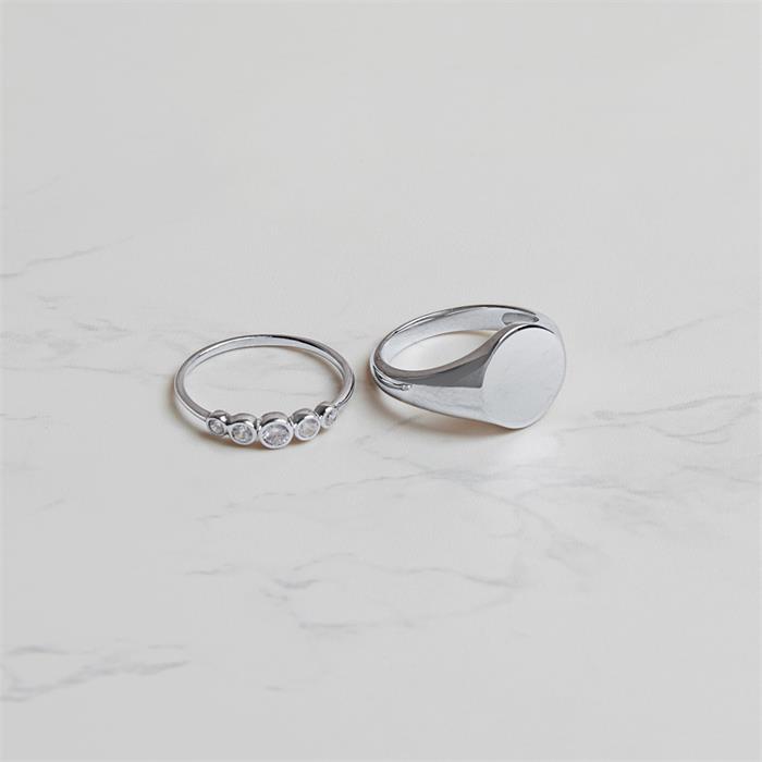 Engravable ring in sterling sterling silver