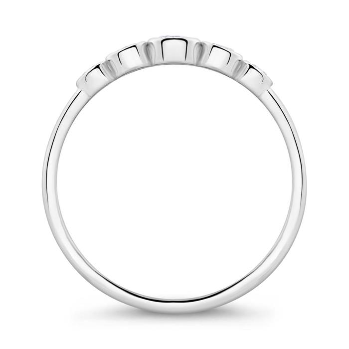 Anillo de plata 925 para mujer con circonita