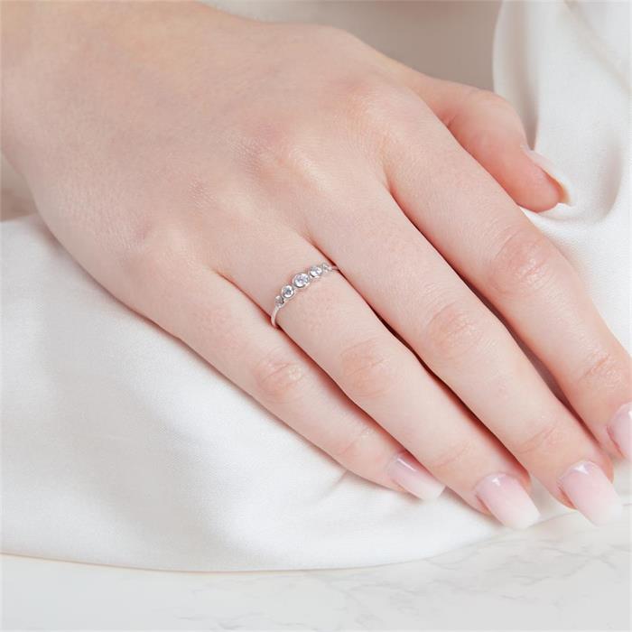 925er Silberring für Damen mit Zirkonia