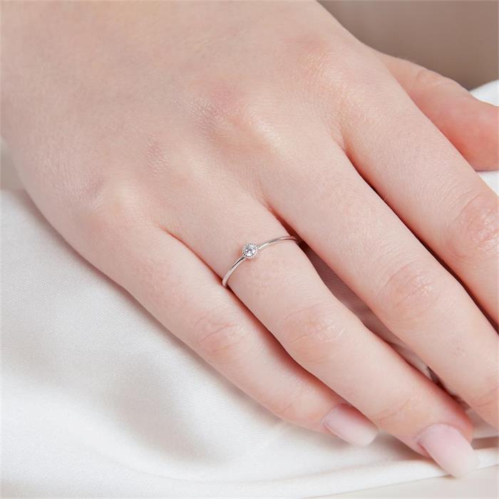 925 silver ring for ladies with zirconia