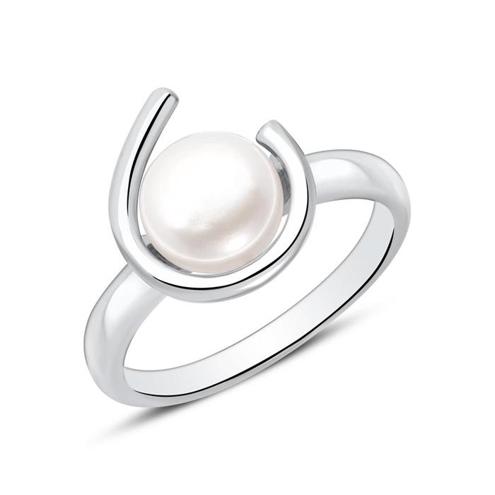 925 silver ring for ladies with pearl