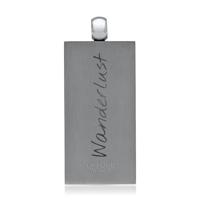 Modern titanium pendant matt surface