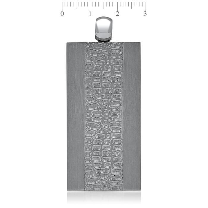 Black Rubber Necklace With Titanium Pendant