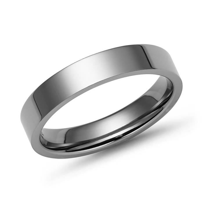 Modern ring high-gloss polished titanium