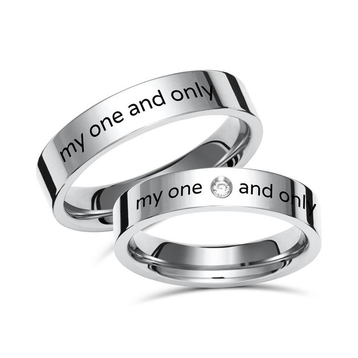 High-gloss polished titanium wedding rings laser engraving