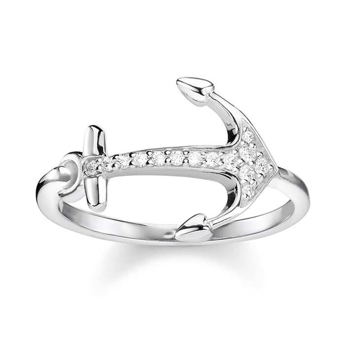 Ring anchor in 925 silver with zirconia