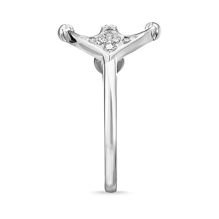 Ring anchor in 925 silver with zirconia