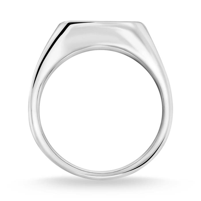 Ladies engravable signet ring in sterling silver