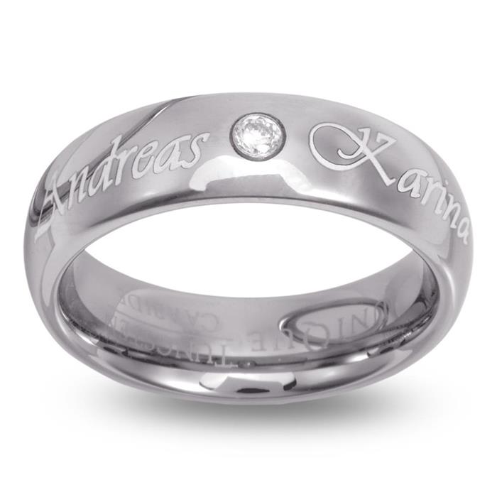 Tungsten ring laser engraving zirconia robust