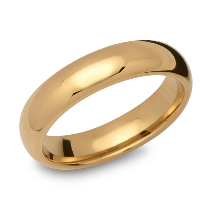Gold plated tungsten ring 5mm