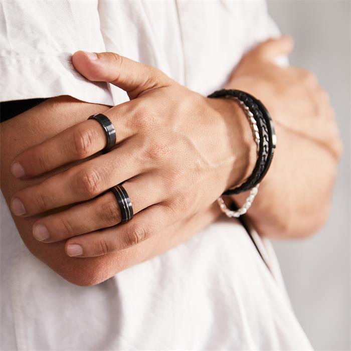 High quality scratch resistant black ceramic ring