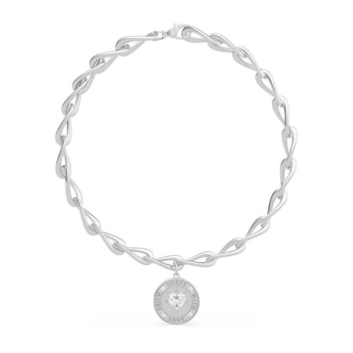 Ladies stainless steel bracelet with swarovski crystals