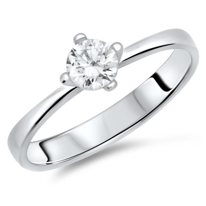 High-quality engagement ring sterling silver zirconia