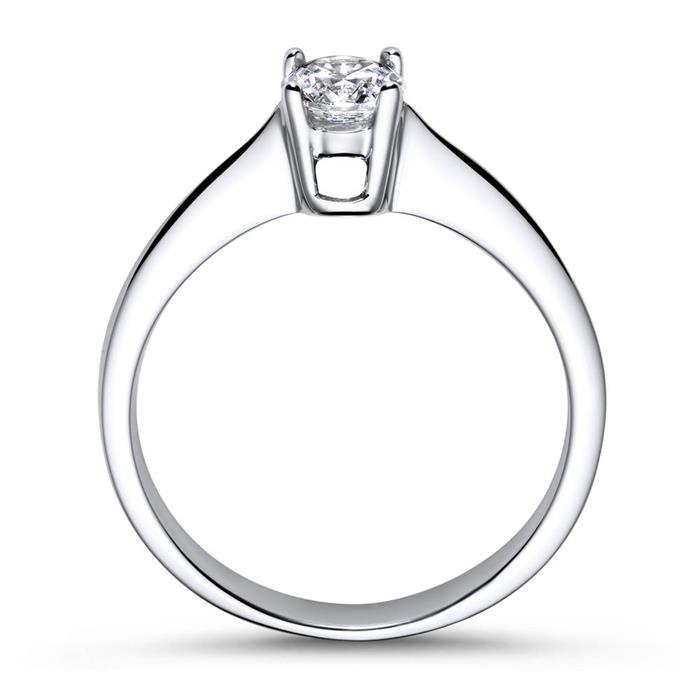 High-Quality Engagement Ring Sterling Silver Zirconia