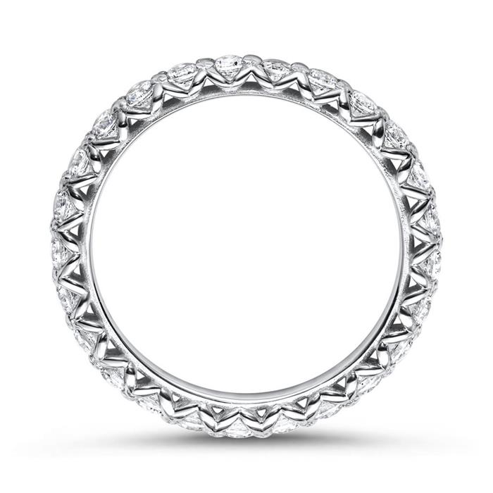 Verlobungsring 925 Silber mit weißem Steinbesatz