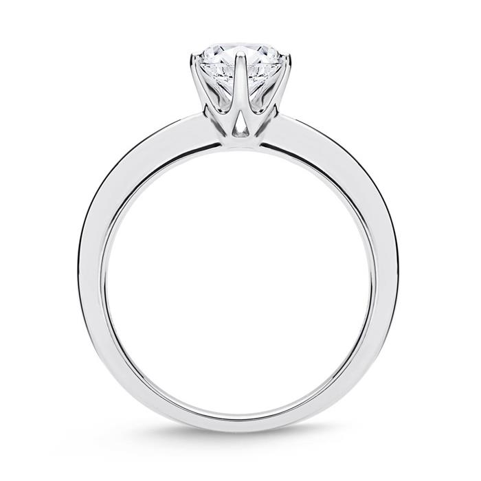 Silverring engagement sterling zirconia 5,9mm