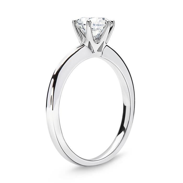 Silverring Engagement Sterling Zirconia 5,9mm