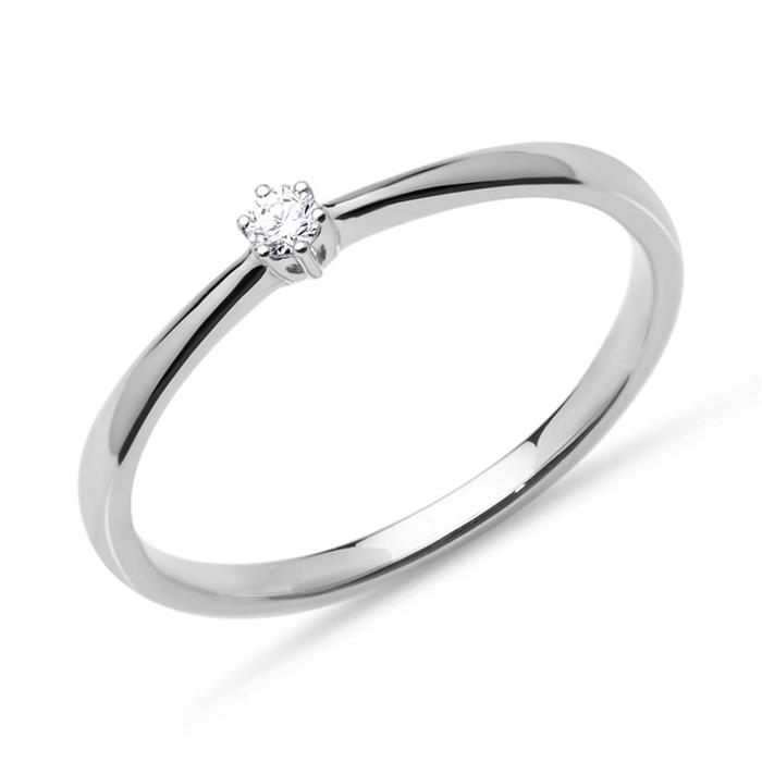 Diamond engagement ring 0,05ct 14ct white gold
