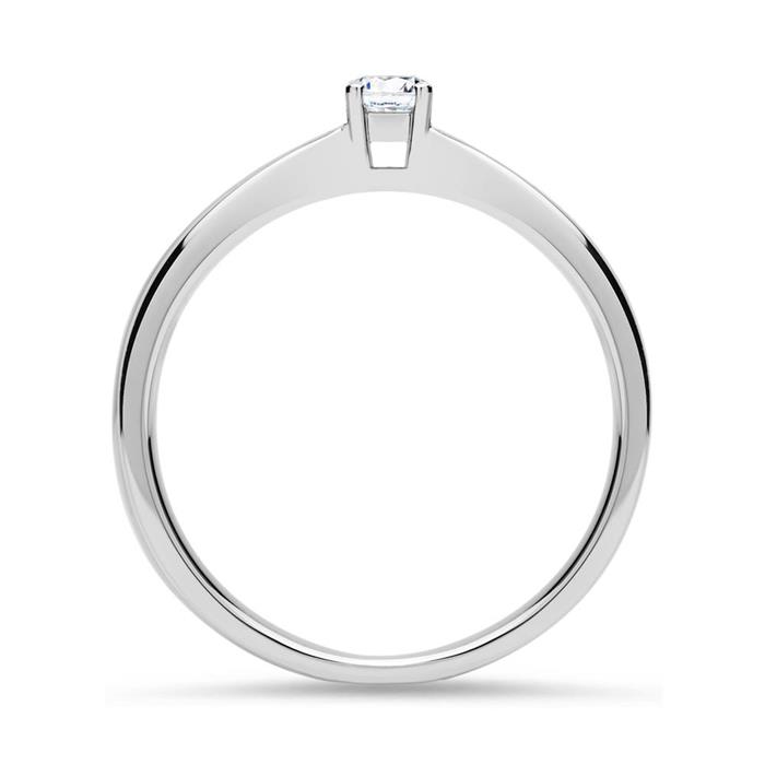 Verlovingsring 0,10 ct Diamant 14 karaat witgoud