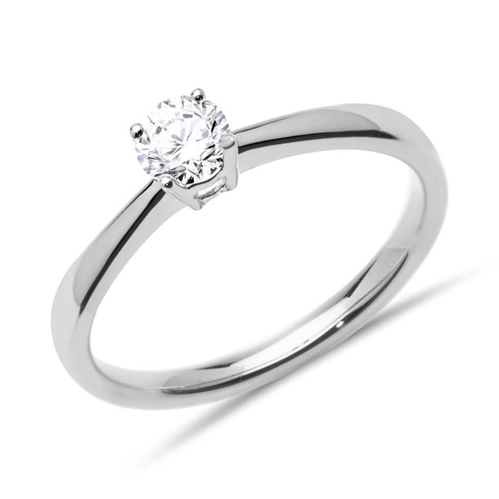 Engagement Ring 0,25ct 14ct White Gold Diamond