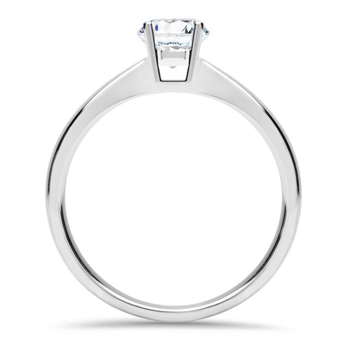Ring in 14 karaat witgoud Diamant 0.50 ct., LAB grown