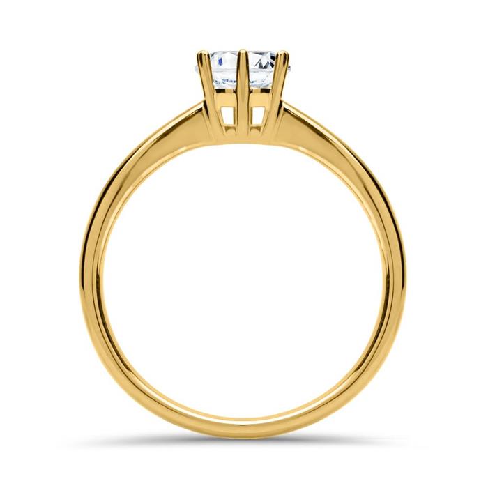 585er Gelbgold Verlobungsring Diamant 0,50 ct.