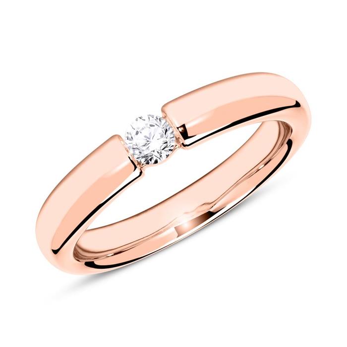 WOW Angebot Edel Damen Ring RoseGold 18K Kristall Verlobungsring Valentinstag